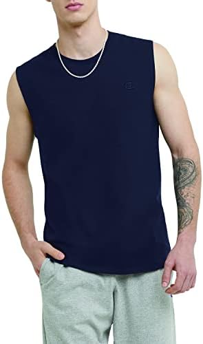 Flex Your Style with Champion Men’s Classic Muscle Navy, Large