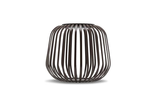 LUUK LIFESTYLE Lámpara solar para exterior hasta 72 horas de autonomía, IP44 impermeable, inalámbrica y ecológica, luz blanca cálida, lámpara solar estética decoración, marrón nogal