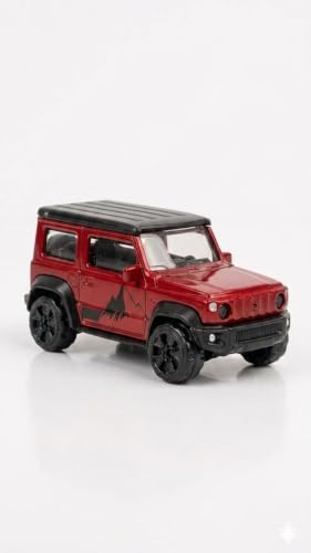 Image of Mini Style Die Cast Metal Red SUV Toy Car 1:64 Scale Collectible Off Road Adventure Vehicle Model for Kids Play Display Premium Miniature Car Gift Durable Metal Body Realistic SUV Model