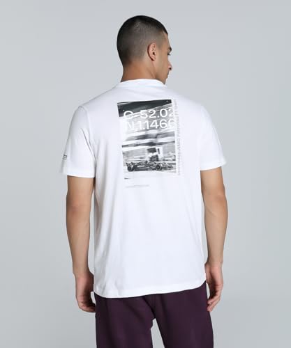 Image of Puma Men's Cotton Solid Printed MAPF1 Two Tone Polo Regular Fit T-Shirt