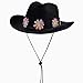 Shurhome Cosplay Costume Hat with Large Brims Rhinestones Butterfly Sun Hat Dancing Party Cap Festival Headwear Photo Accessory Fashion Headwear