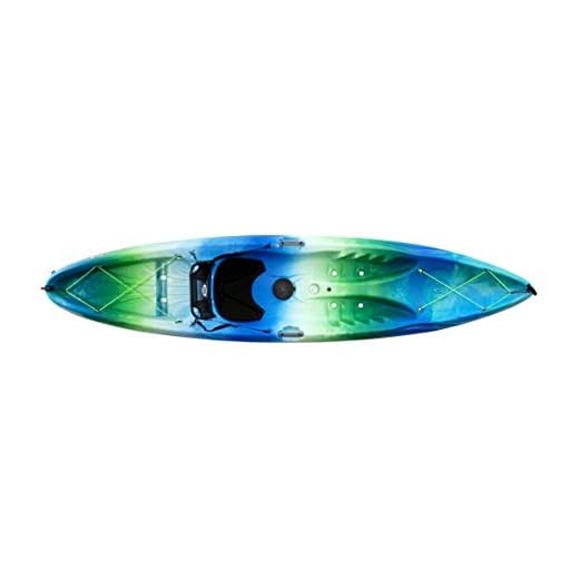 Perception Tribe 11.5 | Sit on Top Kayak for All-Around Fun | Large Rear Storage with Tie Downs | 11' 5" | Déjà vu