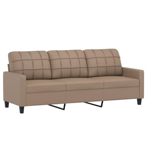 Snsowed 2-TLG. Sofagarnitur mit Kissen Cappuccino-Braun Kunstleder, Sofa Mit Relaxfunktion, Couchgarnitur, Wohnzimmer Sofa, Couch, Sofa Set 3201382 – Bild 6