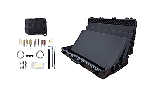 Cedar Mill Fine Firearms Protection Pack - Tsa Approved Triple Rifle Bow Case With All-In-One Ultimate Cleaning Kit #TOP23
