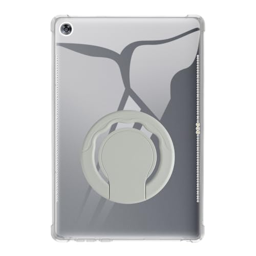 Étui Huawei MediaPad M5 10 Pro bague rotative 360 degrés et silicone antichoc transparent