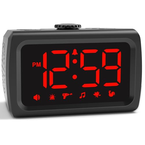 Peakeep 115dB Super Loud Alarm Clock for Heavy Sleepers Adults Teens