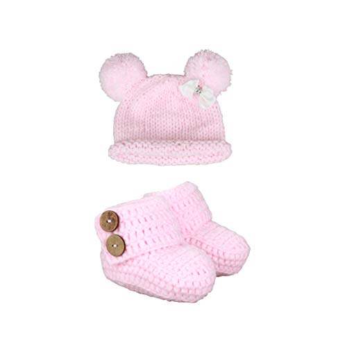 Knit Crochet Baby Booties Newborn Socks Handmade Shoes Deep