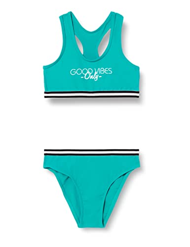 HAUTE PRESSION T9053 CO2 Conjuntos de Bikini, Vert Emeraude, 10 años para Niñas