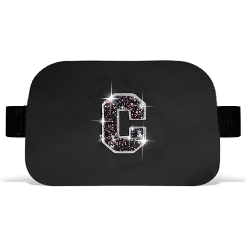 Image of Uygafly Customized Gifts for Mom Daughter Sister Her,Birthday Gift for Mom,Mom Gifts from Daughter,Mother in Law Gifts,Mama Gift Idea,Crossbody Bag Belt Bag | Black,Initial C