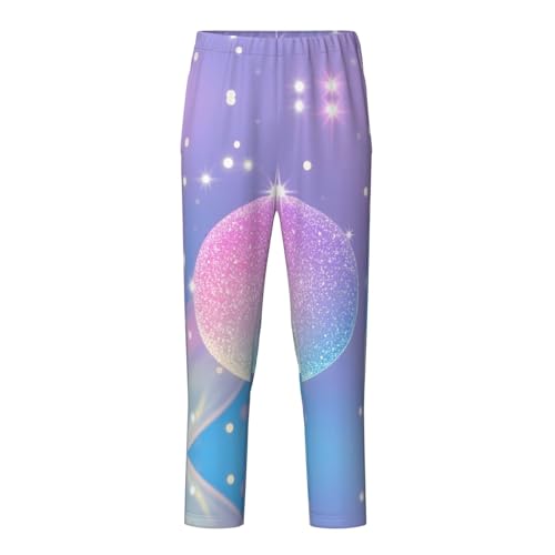 Pajama Pants Pajama Bottoms with Elastic Waistband Sleepwear Lounge PantsBall Colorful Glitter