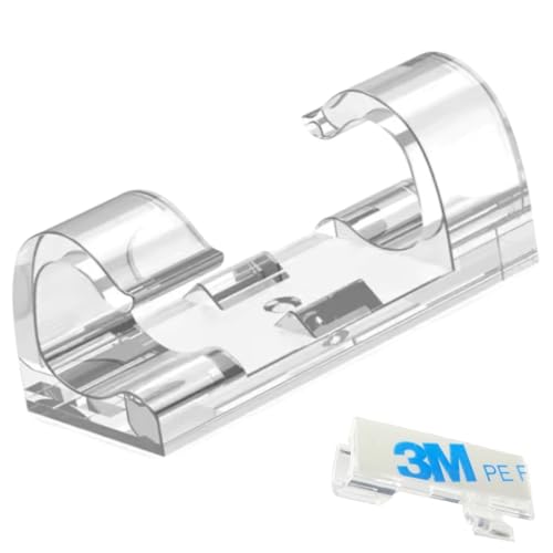 Kit 20 Pcs Passa Fio Organizador De Fios Cabos Adesivo Autocolante Dupla Face Autocolante Parede Clipe Adesivo Organizador de Fios Cabos para Mesa Escritório Transparente