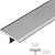 GJPXFR T Mold Floor Cover Strips?Threshold Transition Strip Aluminum?Floor Strip for Joining Floor Gaps?Laminate for Doorway Height 0.9in(Gray)