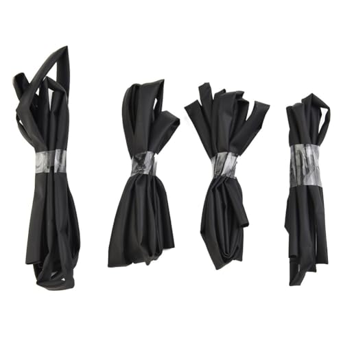 EasyByMall 4-Pack Heat Shrink Tubing Assortment, 1 Meter Lengths in 3mm 4mm 5mm 6mm Diameters, Insulation Sleeves for Wire Cable Protection and Repair