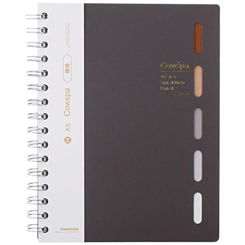 Cuaderno espiral Risedot evita hojas rotas libreta A5 con hojas de líneas 2
