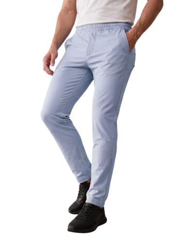 Image of SaintX Men's 4-Way Stretchable Athleisure Pants | Sweat Wicking Fabric | Slim Fit | Active - Sports Wear | Travel, Lounge & Casual Wear | Stylish Back Zipper Pocket | Available in Plus Size (ST06)