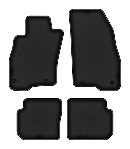 Tapis de voiture en velours noir Fiat Punto 2012-2018 coupe sur mesure habitacle