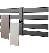 K&KALONZO Electric Towel Warmer, 34.6"*16.5" Wall-Mounted 8-Bar Towel Heater with Built-in Timer,...