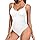 Tuopuda Body Gainant Femme Ventre Plat Body Sculptant Bodysuit Shaper avec Soutien-Gorge String Minceur Shapewear Gaine Amincissante Spaghetti Strap Lingerie Camisole Top Chic Élégant, Blanc, L