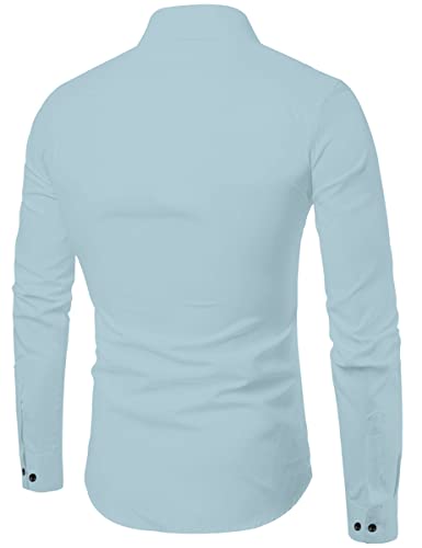 Image of Men's Solid Cotton Regular Fit Full Sleeve Collared Neck Casual Shirt for Men Stylish Latest, Formal