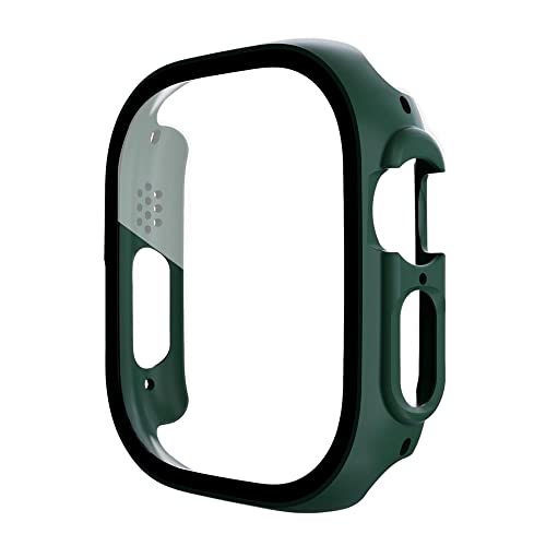 Coque trempée Apple Watch Ultra case verte pour le sport outdoor