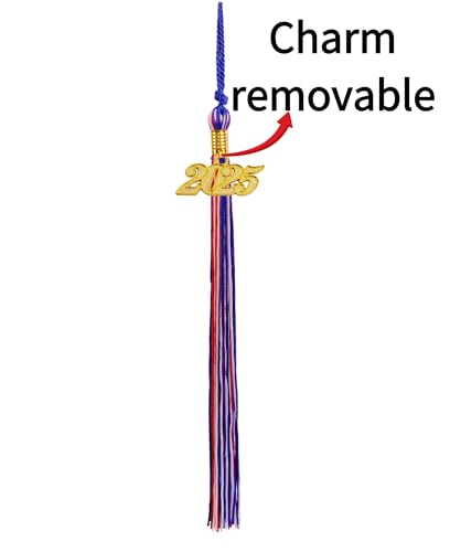 Image of 2025 Tassel Graduation, Blue White and Red Tassel 2025