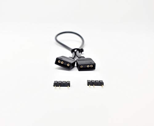 Image of Micro CONNECTORS 3-Pin Addressable RGB (ARGB) Extension Cable - 30cm with Male Pins