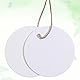 Larrel 100 Stück Weiß Geschenkanhänger,5 cm Rund Anhänger Etiketten mit 20m Hanfseil Geschenkanhänger Craft Card Geschenk Anhänger zum beschriften für Party, Handwerk, Hochzeit, Weihnachten, Verpacken
