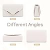 LHHMZ Pochettes en faux cuir pour femmes, Pochette enveloppante pour la fête, Sac à main à bandoulière pour mariage #1