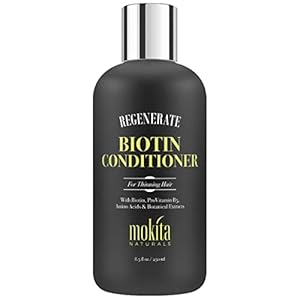 Conditioner with Biotin, ProVitamin B5 and Amino Acids for Repair Treatment and Deep Moisturizing for All Hair Types – Detangle, Protect and Support New Hair Growth – 8.5 Ounces