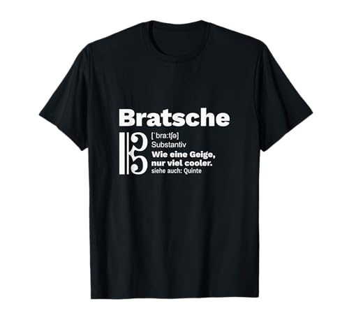 Viola Definition Quinte Viola Alte Tonart T-Shirt