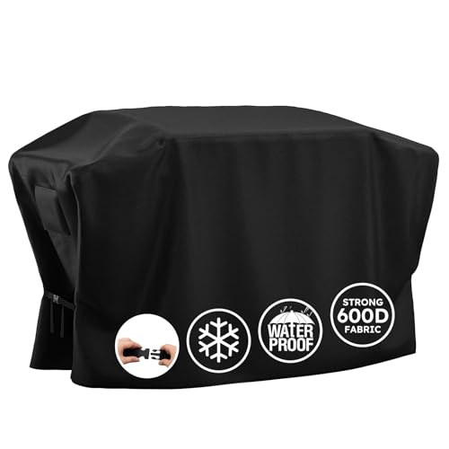 MR. COVER Griddle Cover for Blackstone 28 Inch Griddle with Hood - Heavy Duty 600D Waterproof Cover UV & Wind Resistant Air Vent Double Buckle Straps Fits Blackstone 28 2-3 Burner