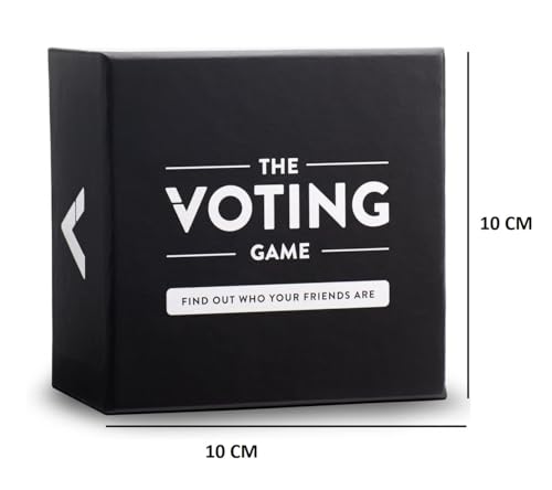 Image of Awestuffs The Voting Game Adult Party Card Game, Black and White, Paper, Find Out Who Your Friends are, 10x10 cm