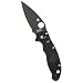 Spyderco Manix 2 Lightweight Folding Knife - Black FRN Handle with PlainEdge, Full-Flat Grind, CTS BD1 Steel Black Blade and Ball Bearing - C101PBBK2