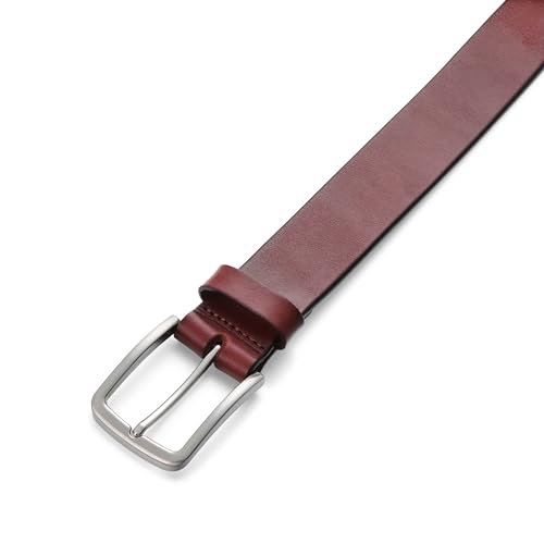 MILORDE Men's Genuine Leather Dress Belt, Handmade, 100% Cow Leather, Fashion & Classic Designs for Work Business and Casual
