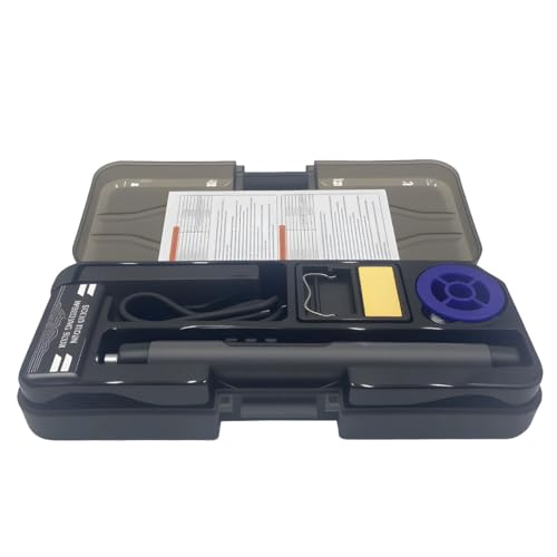 Miangerrn Mini Digital Display Lötkolben Kit, USB Wiederaufladbar Tragbares Lötwerkzeug - Komplettset mit Lötdraht, Flussmittel, Schwamm & Tragetasche für Elektronikprojekte