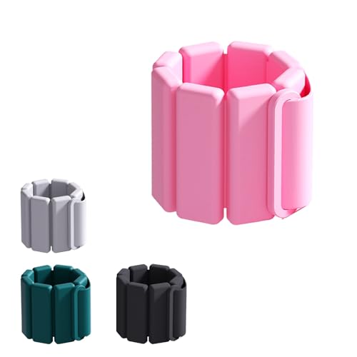 Brazaletes De Silicona Con Pesas For Brazos Y Piernas, Ideales For Pilates, Correr, Caminar, Entrenar Y Hacer Yoga. Aptos For Muñecas Y Tobillos, Tanto For Hombres Como For Mujeres.(Pink,1 pound)