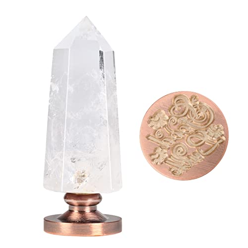 Cachet de cire motif bonne chance en cristal de roche, cadeau de mariage