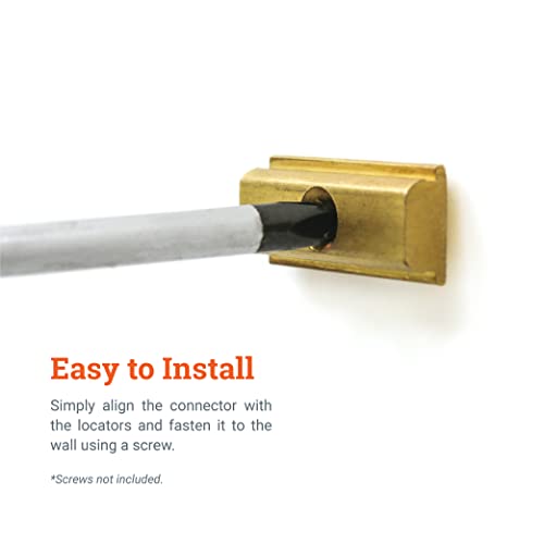 Image of TR100 Wall Track Connector - Connection Hardware for TR100 Wall Track Picture Hanging System - 1 Pack