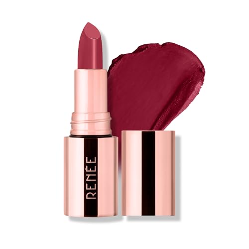 Image of RENEE Everstay Matte Lipstick - Maroon Siren, Long Stay, Hydrating & Non-Drying, Smudge & Transfer Proof, Lightweight, Intense Pigment, Full Coverage, Vitamin E Infused, for All Occasions, 4.2g