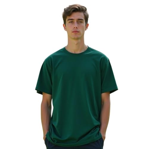Image of Nobero 100% Cotton Oversized T Shirts for Men Stylish | Oversized Fit | Solid T Shirts for Men 180 GSM Combed Cotton | Round Neck Half Sleeve