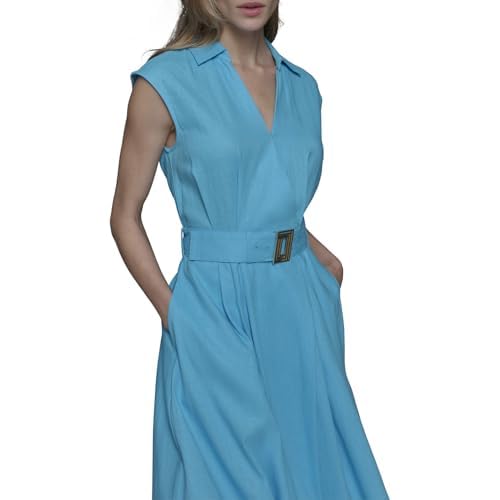 KARL LAGERFELD Women's Short Sleeve Multifunctional Shirt Dress2