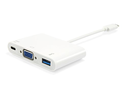 Equip USB-C St -> VGA-/USB-A-BU PD-Adapter 0.15cm White