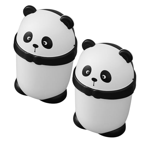 Poubelle panda cartoon pour bureau et cuisine table propre avec ce bac