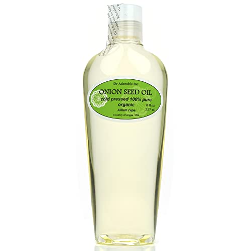 Dr Adorable - 8 oz - Onion Seed Oil - 100% Pure Natural Premium Organic Cold Pressed