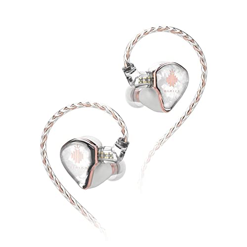 Hidizs MD4 4 Balanced Armature Drivers HiFi in-Ear Monitors IEMs in-Ear Earphones (Silver)