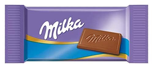 Milka Naps Mix – Mini-Schokoladentäfelchen in 4 Sorten: Alpenmilch, Erdbeer, Haselnuss, Crème au Cacao – 1 x 1kg