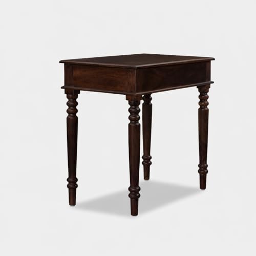 Image of Study Table with Chair for Students Study Desk Table Office Table for Work from Home Writing Office Desk Computer Desk (Dark Walnut)