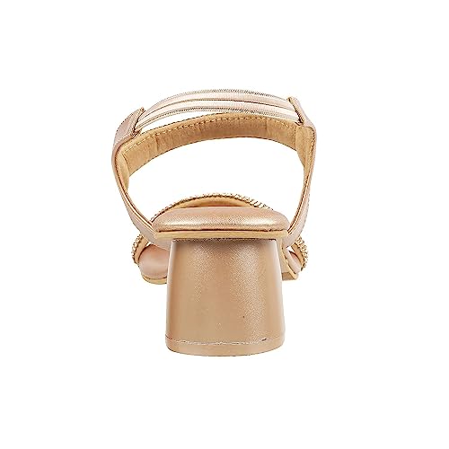 Image of Metro Women Synthetic Leather Fashion Block Heel Sandal