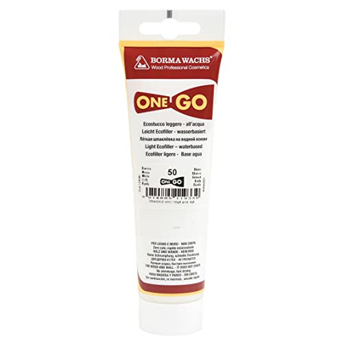 OneGo - Masilla acrílica para madera (125 ml), color blanco