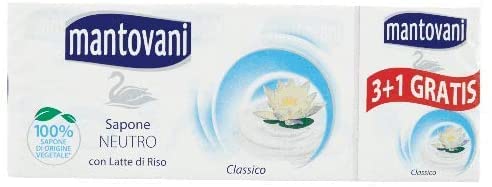 MANTOVANI SAPONETTA 48X100GR NEUTRO CON LATTE DI RISO